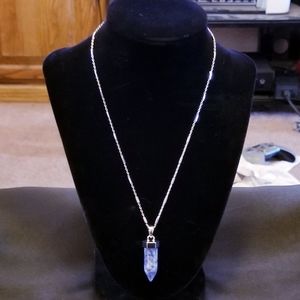 NWOT Druzy Sodalite Chakra Necklace